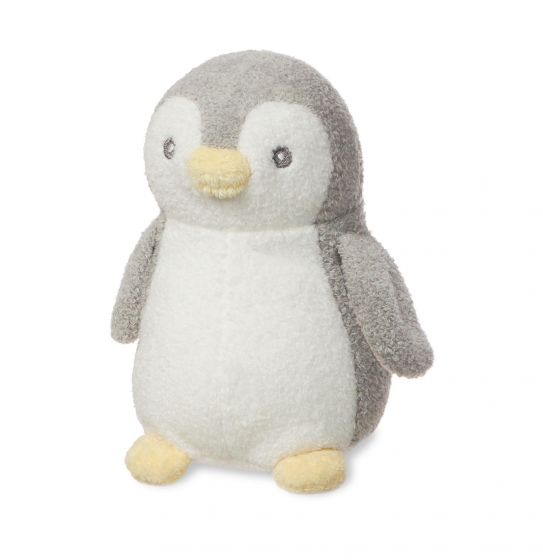 Pompom baby pinguïn knuffel rammelaar 14 cm
